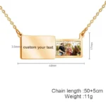 Custom Colorful Picture With Engrave Message Envelope Necklace - Image 6