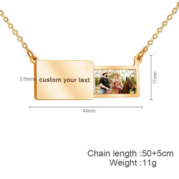 Custom Colorful Picture With Engrave Message Envelope Necklace - Image 6