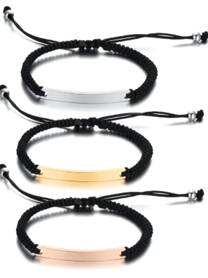 Customized Rope Adjustable Charm Bracelets