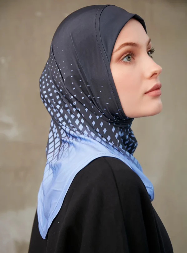 Sporty Muslim Inner Hijab Women Geometric Printing - Image 4