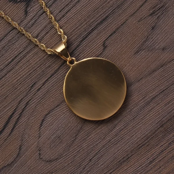 Gold Color Muslim Allah Quran Pendant Necklace Men Women - Image 3