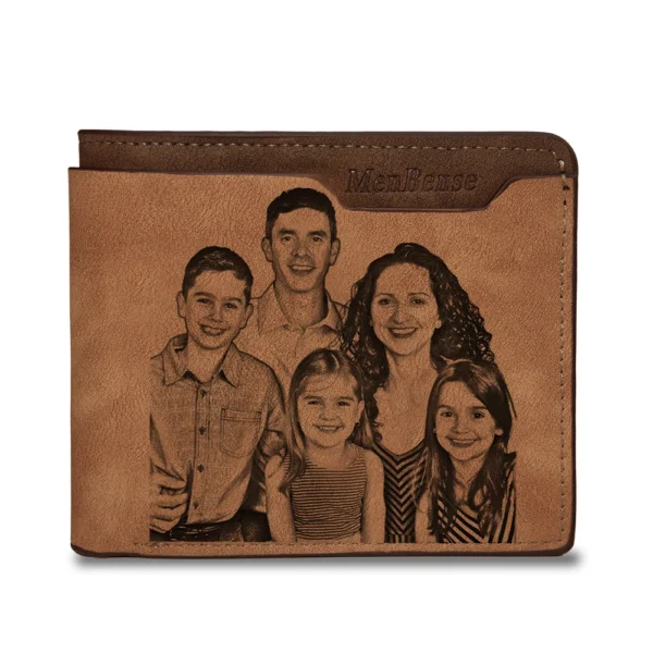 Customized Wallet Photo Mens Brown - Image 3