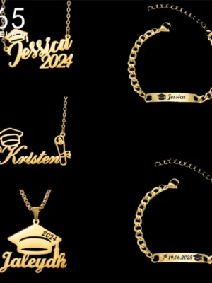 Customized Graduation and Welcome Necklace Bracelet