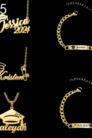 Customized Graduation and Welcome Necklace Bracelet
