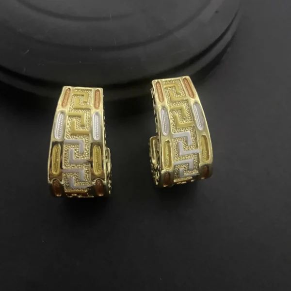 Italian Brazilian 24K Gold Plated Copper Jewelry Set - Image 3