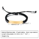 Customized Rope Adjustable Charm Bracelets - Image 5