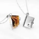 Atoztide Engrave Petite Book Locket Necklace - Image 6