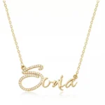 Zirconia Initial Letters Necklaces - Image 2