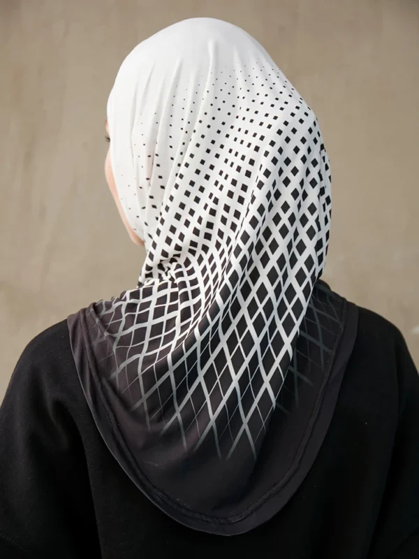 Sporty Muslim Inner Hijab Women Geometric Printing - Image 2