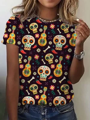 Funny Sugar Skull Mexican T-shirt