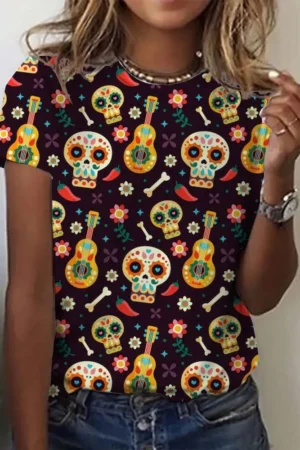 Funny Sugar Skull Mexican T-shirt