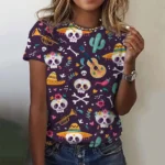 Funny Sugar Skull Mexican T-shirt - Image 2
