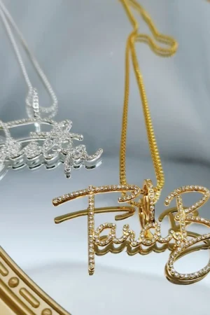 Zirconia Initial Letters Necklaces
