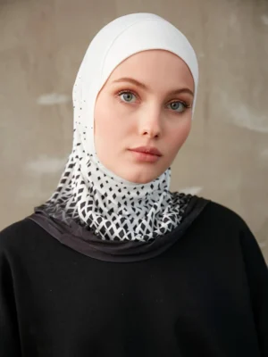 Sporty Muslim Inner Hijab Women Geometric Printing