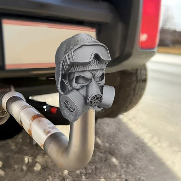 Trailer Hitch Cover With Steel Helmet And Gas Mask - Image 5