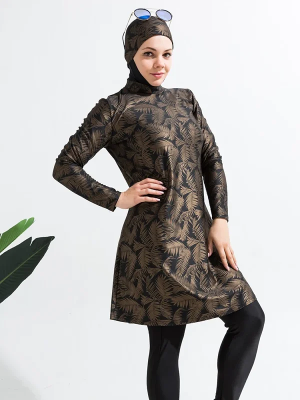 3PCS/Set Muslim Swimwear Burkini Women Modest Swimsuit - Image 2