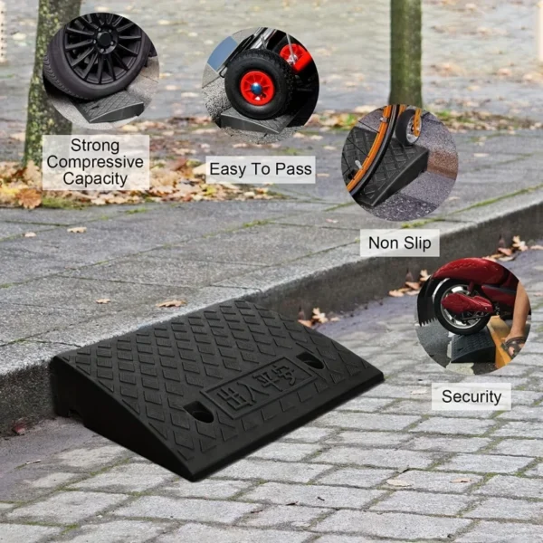 1 pc Curb Ramp 50x27x9cm Portable Curb Ramp Heavy Duty - Image 4