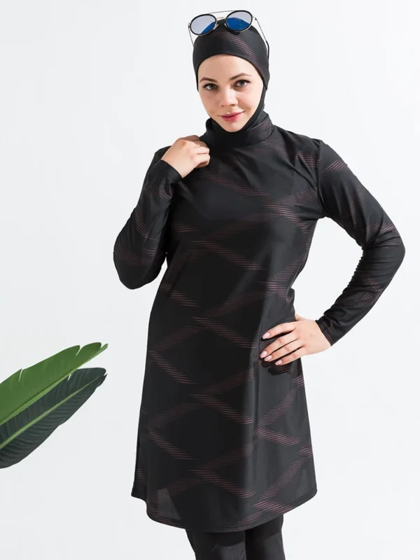 3PCS/Set Muslim Swimwear Burkini Women Modest Swimsuit - Image 5