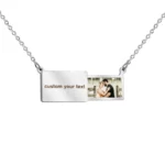 Custom Colorful Picture With Engrave Message Envelope Necklace - Image 3