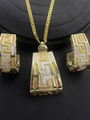 Italian Brazilian 24K Gold Plated Copper Jewelry Set