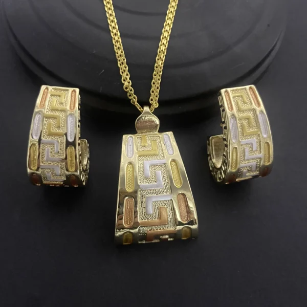Italian Brazilian 24K Gold Plated Copper Jewelry Set