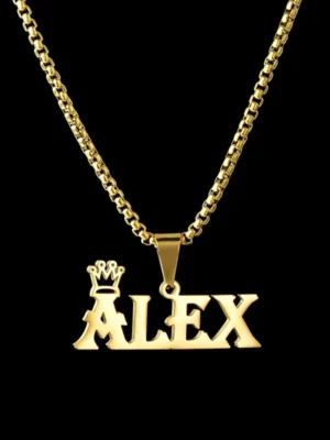 Personalized Crown Pendant For Women  Men Collars Thick Chain Gifts