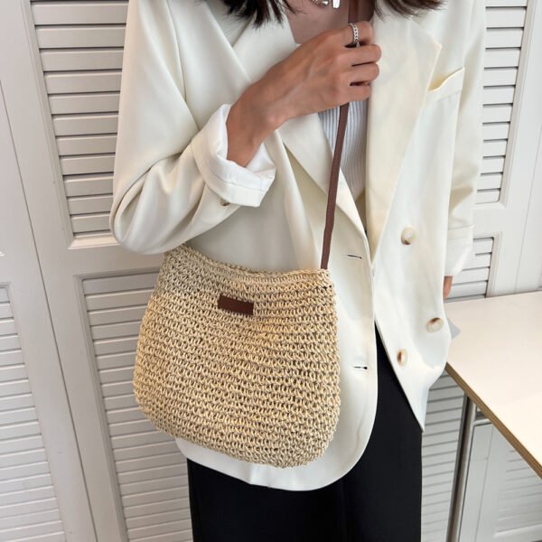 Niche Design Vacation Straw Tote Bag - Image 8