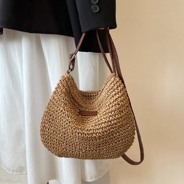 Niche Design Vacation Straw Tote Bag - Image 3