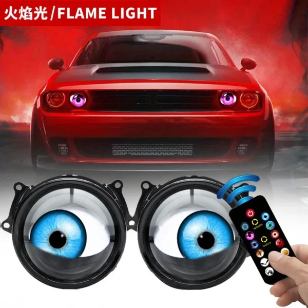 Cool Decoration Dynamic LED Car Lens Headlights