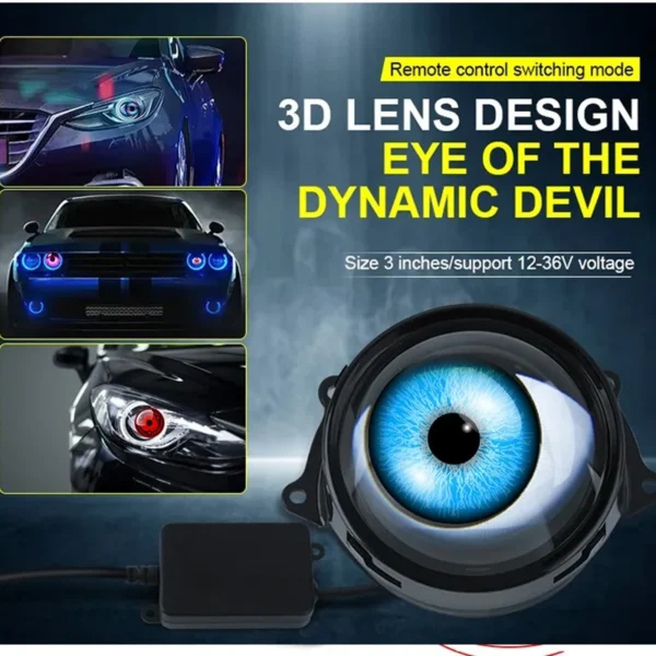 Cool Decoration Dynamic LED Car Lens Headlights - Image 3