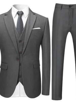 Men's Fashion Slim Suit Three-piece Suit