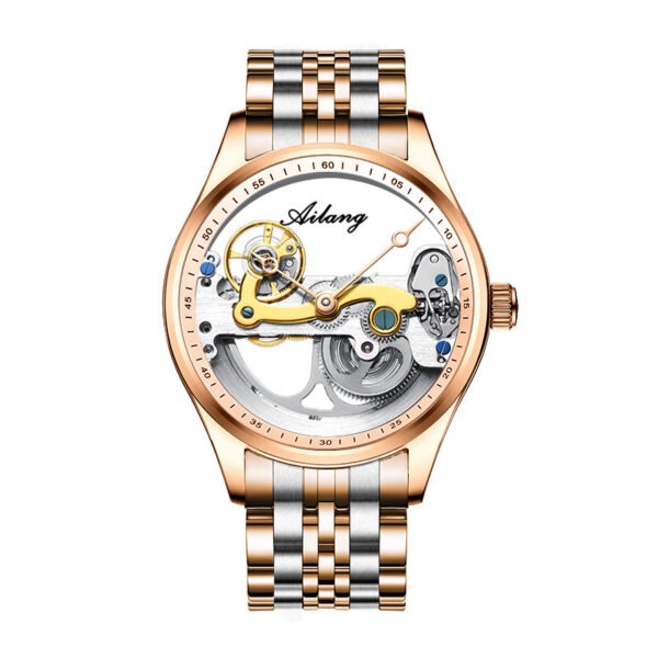 Automatic Mechanical Watch Creative Hollow Male Watch Generation Silicone Band Watch - Image 2