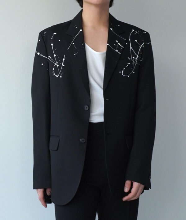 White Paint Spots Suit Jacket All-matching And Handsome - Image 4