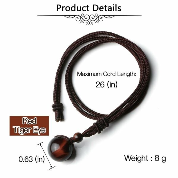 Fashion 16mm Natural Obsidian Pendant Amethyst Necklace For Men And Women - Image 9