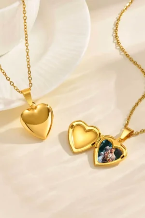 Personalized Heart Photo Pendant Necklace