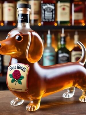 Borosilicate Glass Dachshund Bottle