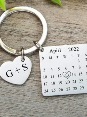 Custom Calendar Keychain Stainless Steel