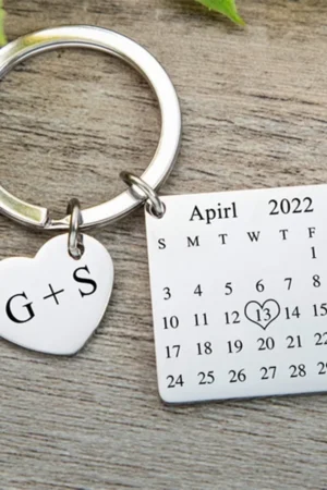 Custom Calendar Keychain Stainless Steel