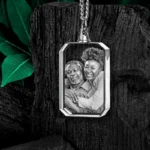 Customized Engrave Photo Heart Square Crystal Glass - Image 5