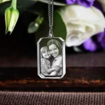 Customized Engrave Photo Heart Square Crystal Glass - Image 4