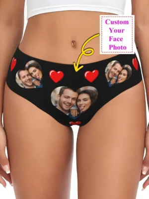 Personalized Custom Face Photo Panties Underwear Female