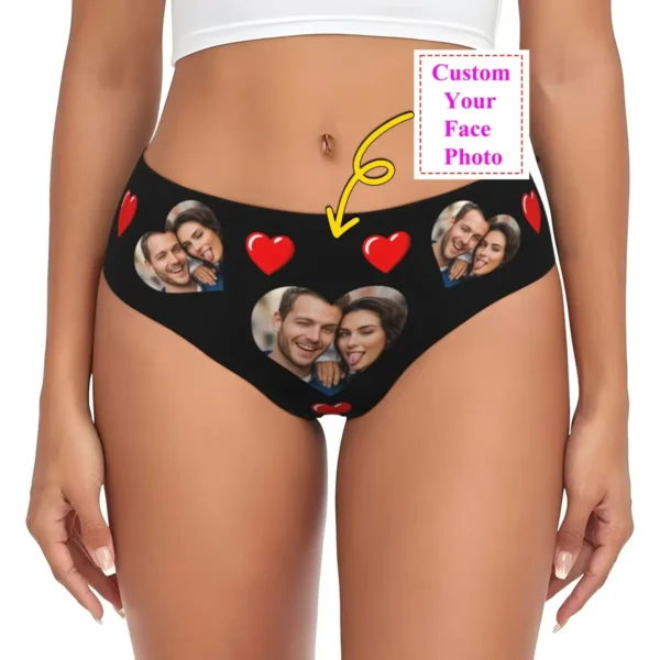 Personalized Custom Face Photo Panties Underwear Female