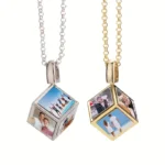 Custom 6 Pictures Fashion 6 faces Cube Necklace - Image 3