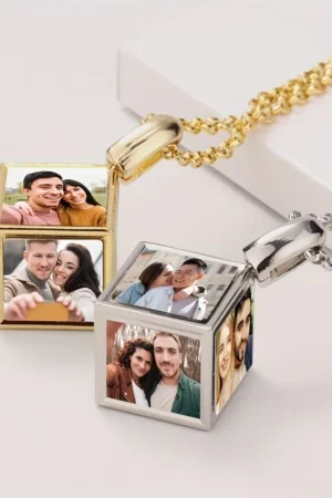 Custom 6 Pictures Fashion 6 faces Cube Necklace