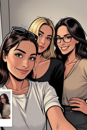 Custom European & American Comic Style Portrait Painting