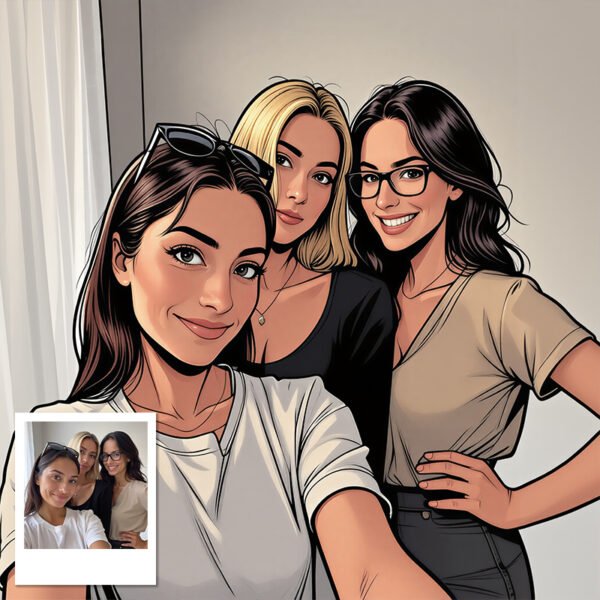 Custom European & American Comic Style Portrait Painting