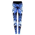 Dark Blue Printed Tight Gym Leggings - Image 6