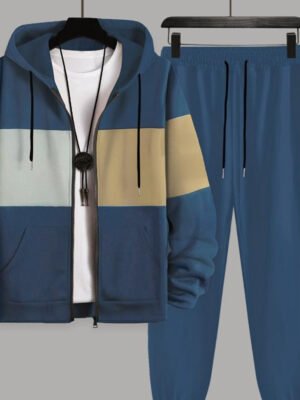 Mens AutumnWinter 3D Elephant-Print Long-Sleeve Hoodie Set