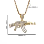 Hip-Hop Ak-47 Rifle  Necklace - Image 6