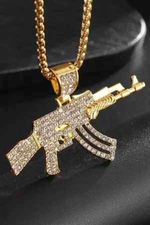 Hip-Hop Ak-47 Rifle  Necklace